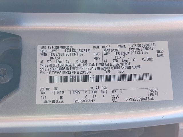 2015 Ford F-150 XLT