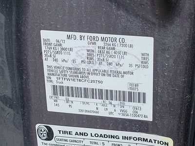 2012 Ford F-150 Platinum