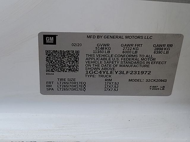 2020 Chevrolet Silverado 2500HD Work Truck