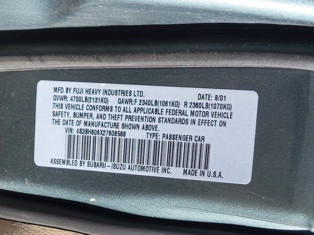 2002 Subaru Outback 3.0 L.L. Bean Edition