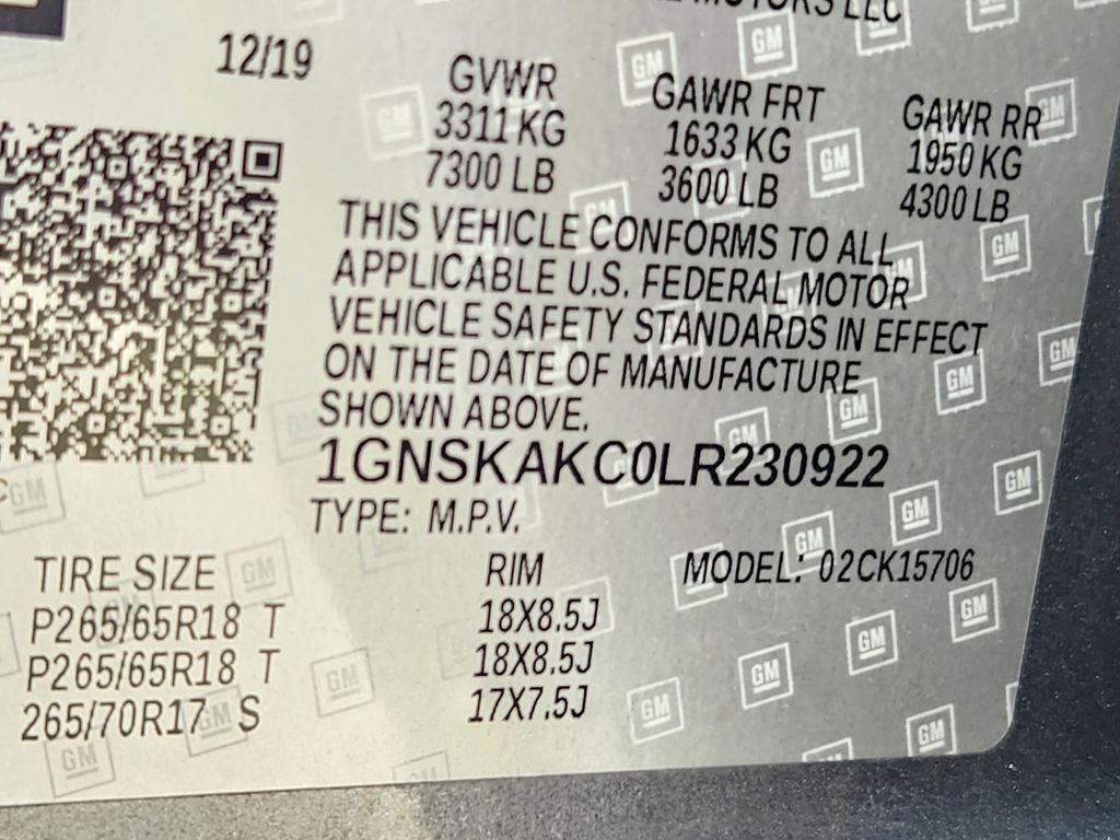 2020 Chevrolet Tahoe 4WD LS