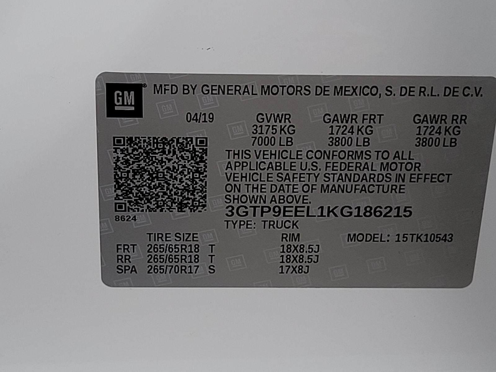 2019 GMC Sierra 1500 AT4