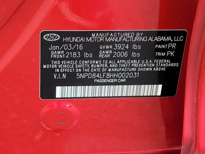2017 Hyundai Elantra SE