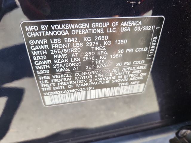 2021 Volkswagen Atlas Cross Sport 3.6L V6 SEL