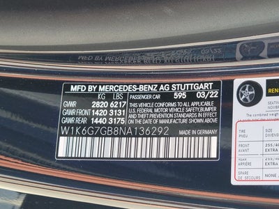 2022 Mercedes-Benz S-Class S 580 4MATIC®