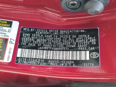 2017 Toyota Camry Hybrid XLE